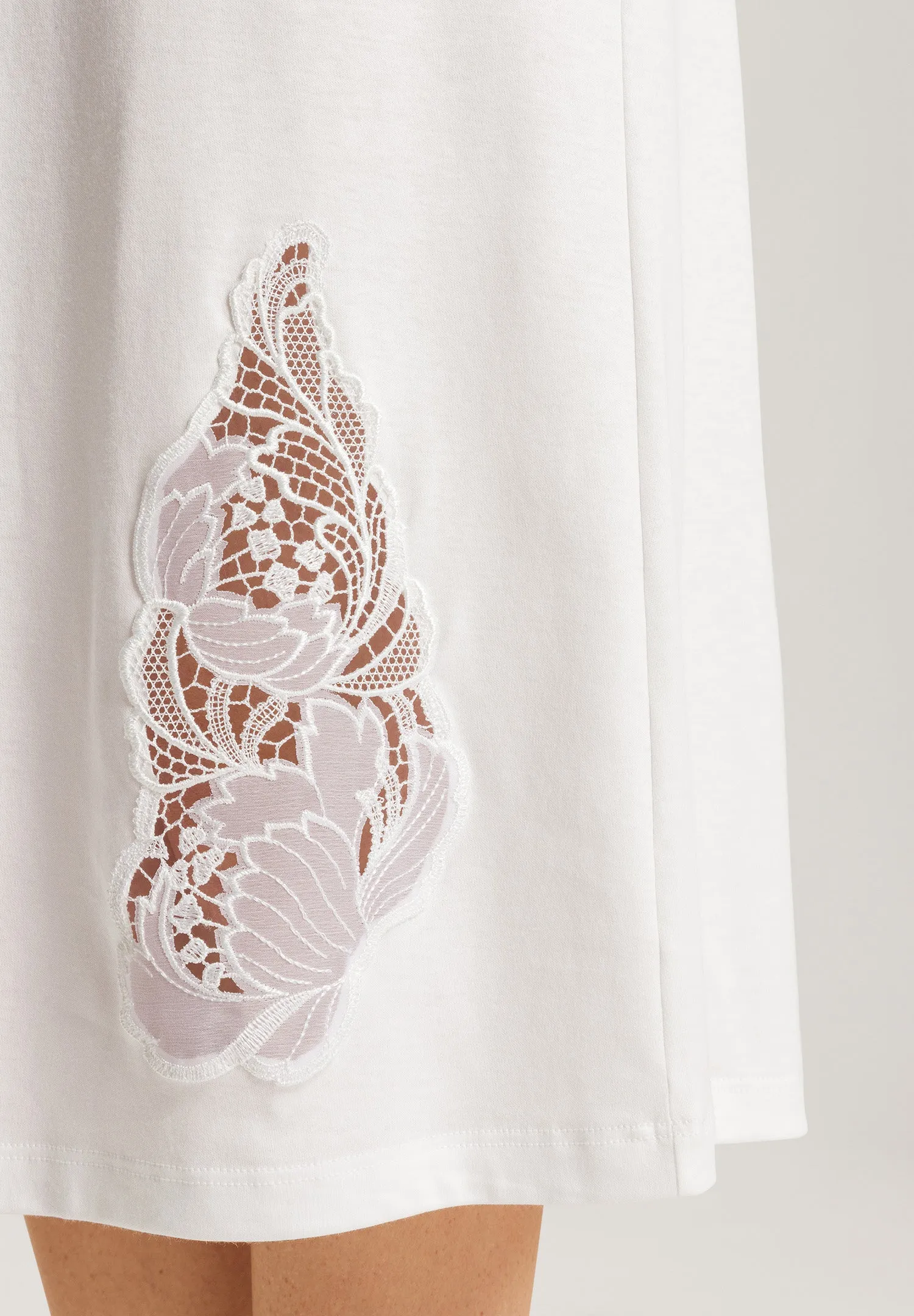 Anne Embroidered Cotton Nightgown | Off White 74892-102