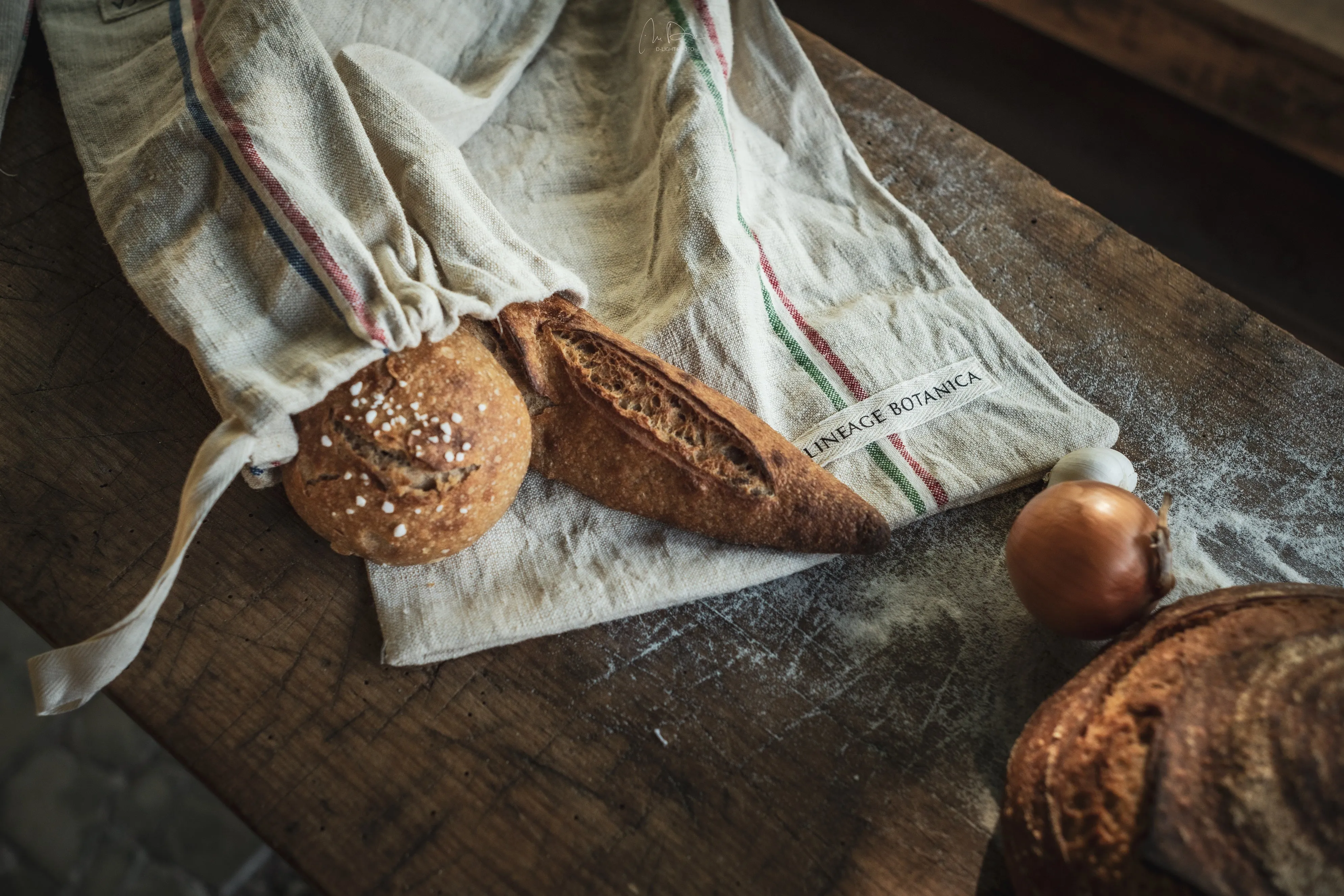 Bag: Handwoven antique and vintage hemp bread bags- BG226