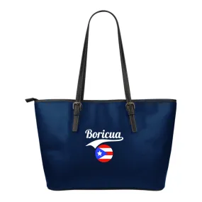 Boricua Small Leather Tote Bag