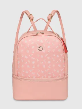 Caprese Emily In Paris Printed Backpack Bag Pink