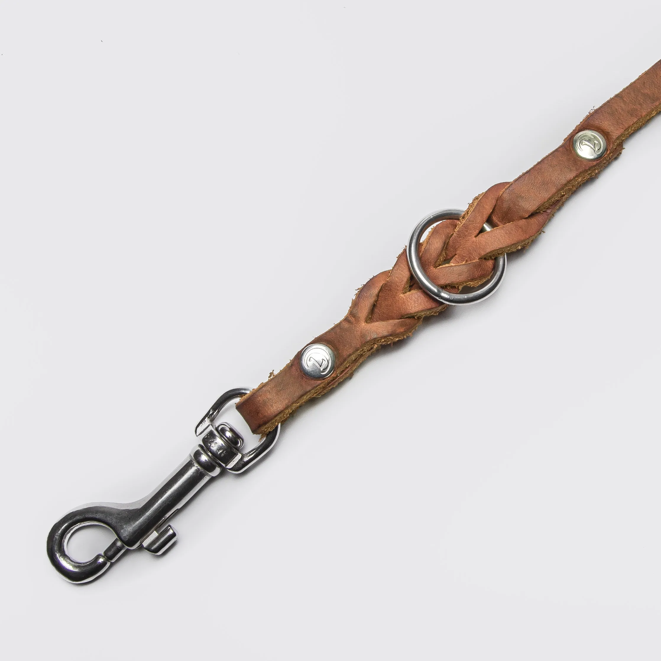 Cloud7: Riverside Park Leather Dog Leash, Camel