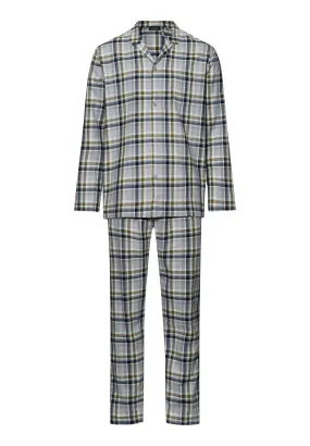 Cozy Comfort Cotton Flannel Button Front Pajama Set | Wintry Check 75724-2889