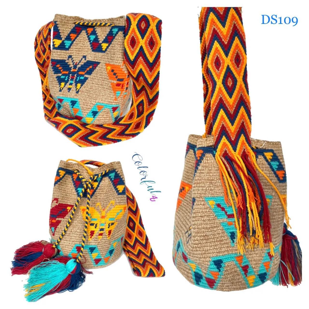 Desert Sunset Beach Bags - Crossbody Large