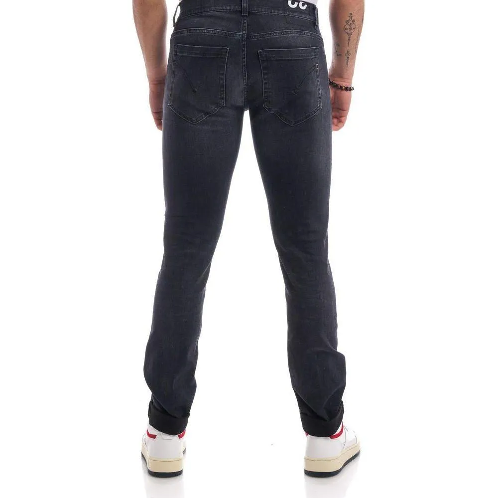 Dondup Elevated Black Stretch Jeans for Sophisticated Style