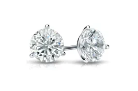 Earrings 0.36 cts Natural Round Diamonds HI VS2 SI1 18kt Gold Studs