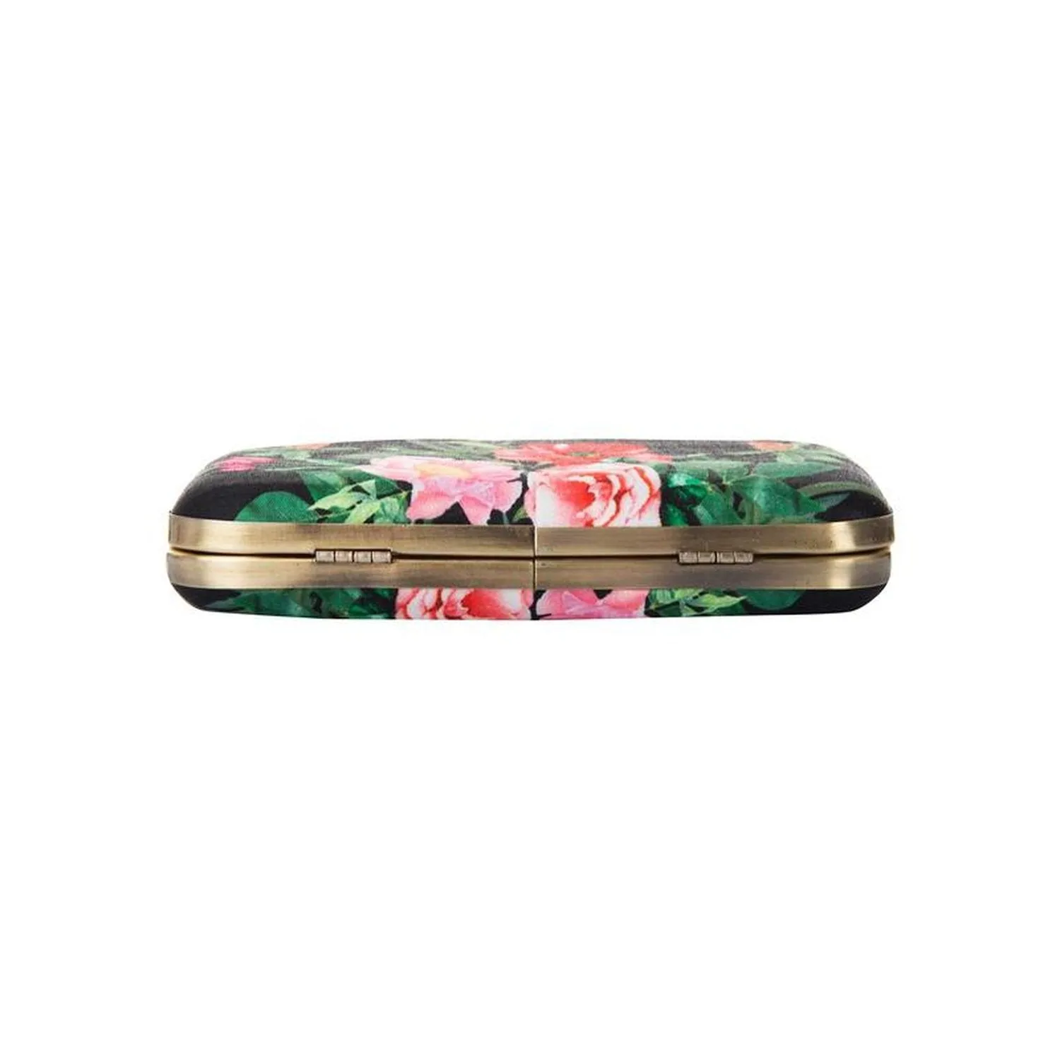 Elegant Black Colored Floral Printed Fancy Clutch