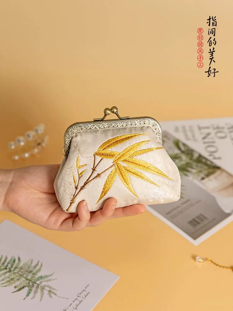 Exquisite Embroider Retro Coin Purse Mini Bag National Style Small Bag Lipstick Pack Handbag Sanitary Napkin Bag Coin Purse