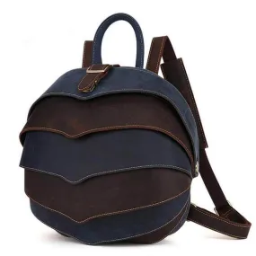 Genuine Leather Modern Retro Men Backpack