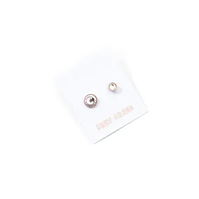 Hat Club Rose Gold Diamond Studs Pin - Rose Gold