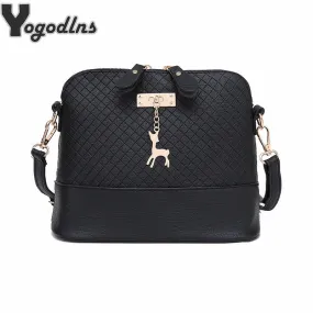 HOT SALE!2018 Women Messenger Bags Fashion Mini Bag With Deer Toy Shell Shape Bag Women Shoulder Bags handbag