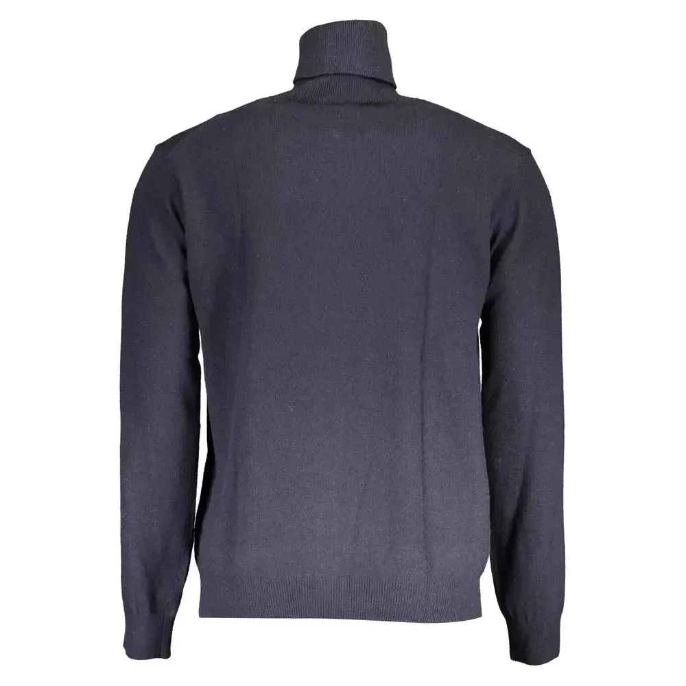 La Martina Blue Wool Mens Sweater