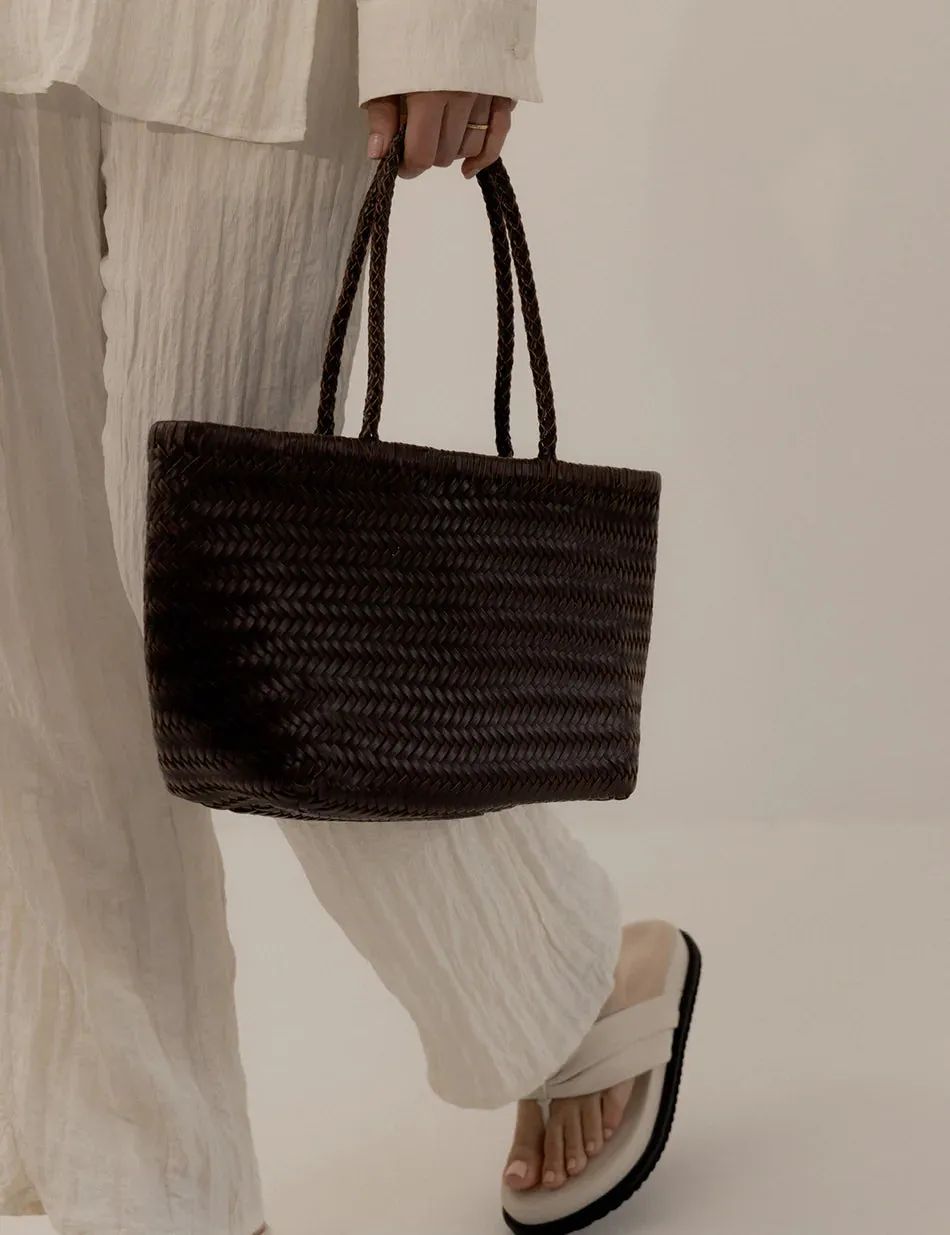 La Tribe Amelia Woven Bag Chocolate