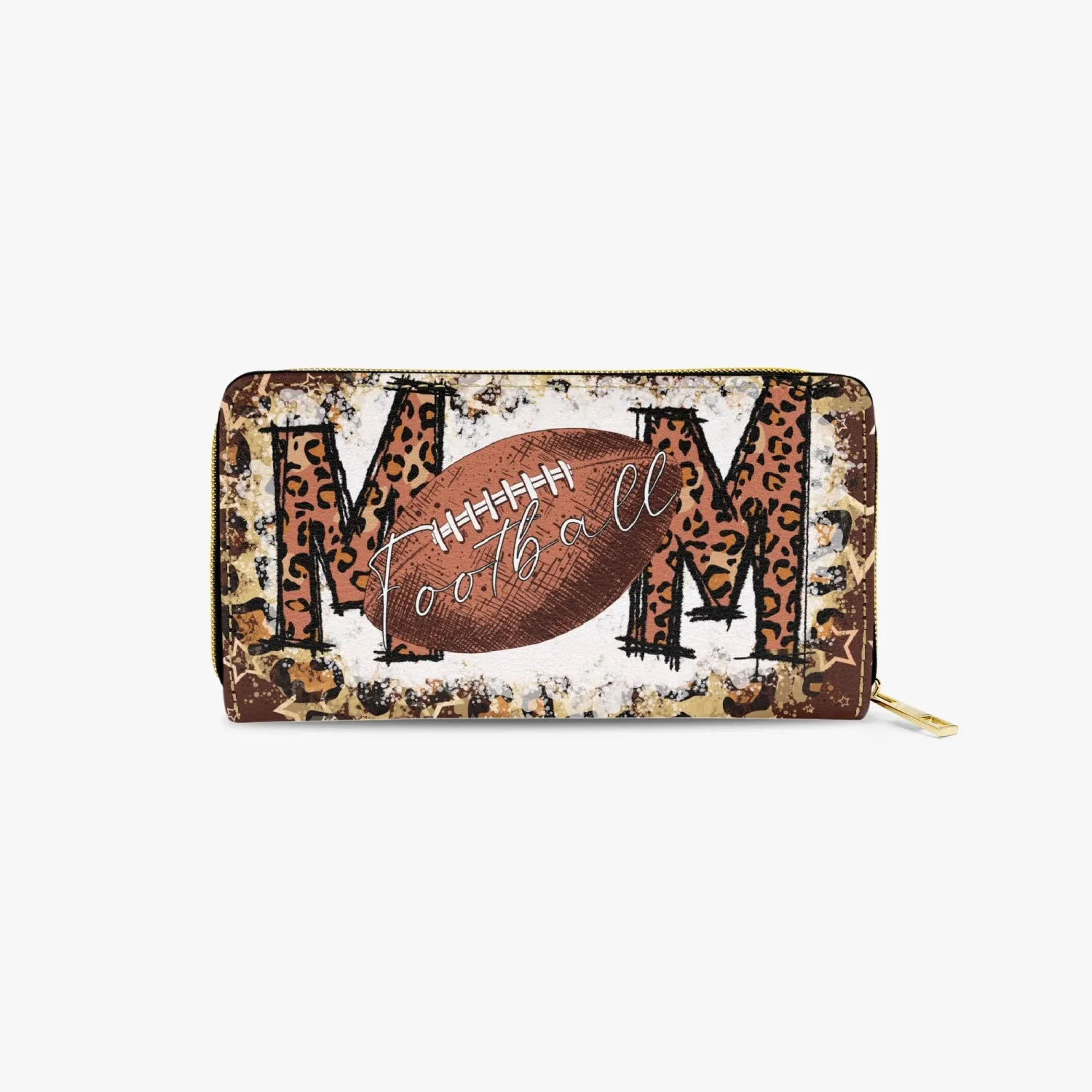 Long Type Zipper Purse - Football Mom