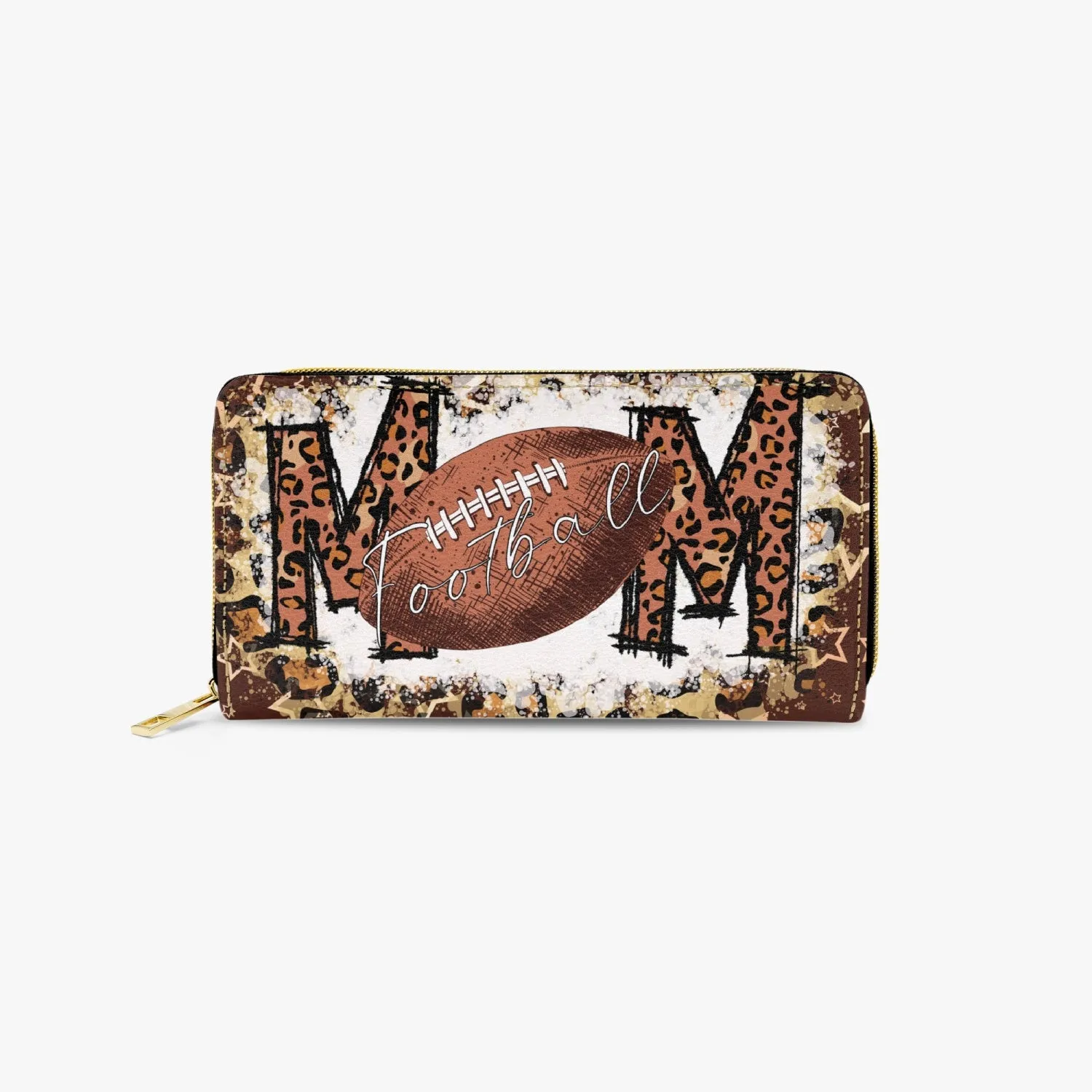 Long Type Zipper Purse - Football Mom