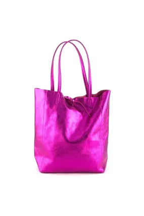 METALLIC SHOPPER FUCIA