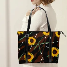 Sunflower Wild Stripe-around Women's Purse Tote Bag